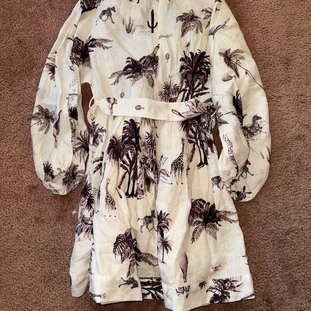 Banana Republic Cream and Black Tropical Mini Dress - Picture 3 of 3